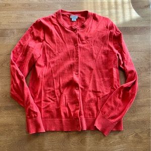 J.Crew red cardigan- M